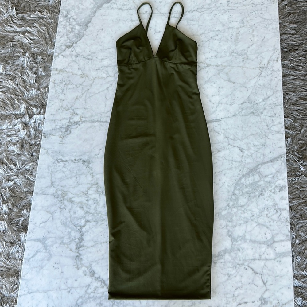 Green Fitted Gorgeous Strapless Dress